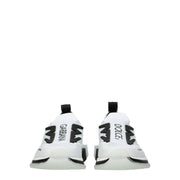 Dolce & Gabbana White Fabric Athletic Sneakers