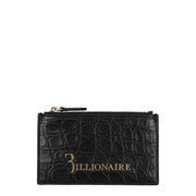 Billionaire Italian Couture Black Crocodile Cardholder