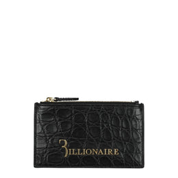 Billionaire Italian Couture Black Crocodile Cardholder