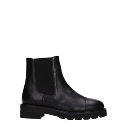 Stuart Weitzman Black Leather Ankle Boots