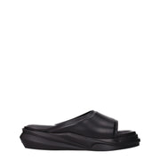 Alyx Black Leather Slippers
