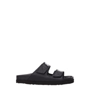 Palm Angels Black Leather Slippers