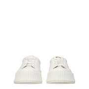 Jil Sander White Leather Platform Sneakers