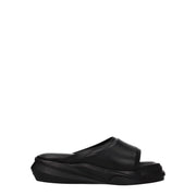 Alyx Black Leather Slippers