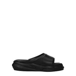 Alyx Black Leather Slippers