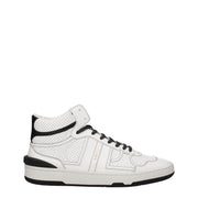 Lanvin White Leather High Top Sneakers