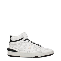 Lanvin White Leather High Top Sneakers