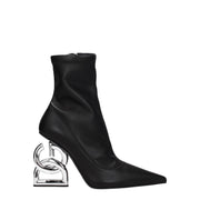 Dolce & Gabbana Black Leather Ankle Boots