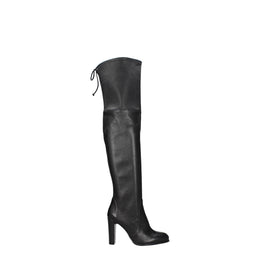 Stuart Weitzman Black Leather Over The Knee