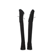 Stuart Weitzman Black Leather Over The Knee