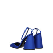 The Attico Blue Satin Platform Sandals