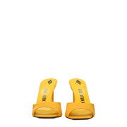 The Attico Orange Satin Stiletto Heel Sandals