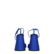 The Attico Blue Satin Platform Sandals