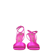 The Attico Pink Satin Platform Sandals