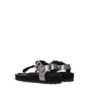 Isabel Marant Black Leather Flip-Flop Sandals