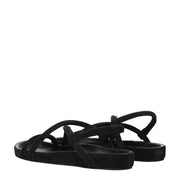 Isabel Marant Black Leather Flat Sandals