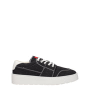 Ami Paris Black Fabric Low Top Sneakers