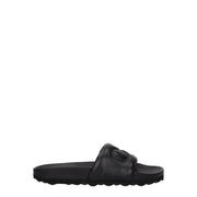 Off-White Black Leather Slippers