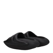 Balmain Black Leather Slippers