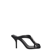 Givenchy Black Leather Stiletto Heel Sandals