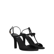 Givenchy Black Satin Stiletto Heel Sandals