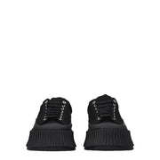 Jil Sander Black Fabric Chunky Sneakers