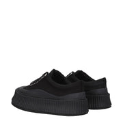 Jil Sander Black Fabric Chunky Sneakers