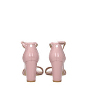 Stuart Weitzman Pink Leather Stiletto Heel Sandals