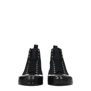 Jil Sander Black Fabric High Top Sneakers