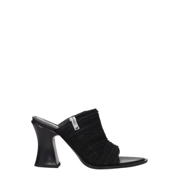 Premiata Black Fabric Platform Sandals