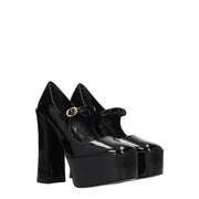 Stuart Weitzman Black Leather Platform Pumps