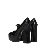 Stuart Weitzman Black Leather Platform Pumps