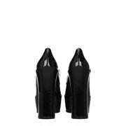 Stuart Weitzman Black Leather Platform Pumps