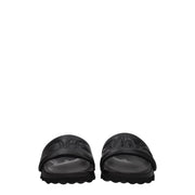 Off-White Black Leather Slippers