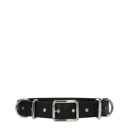 Moschino Black Leather Belt