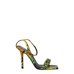 The Attico Multicolor Leather Stiletto Heel Sandals