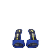 The Attico Blue Satin Stiletto Heel Sandals