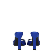 The Attico Blue Satin Stiletto Heel Sandals