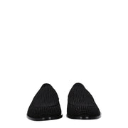 Dolce & Gabbana Black Velvet Slip-On Loafers