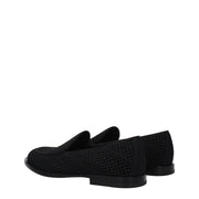 Dolce & Gabbana Black Velvet Slip-On Loafers