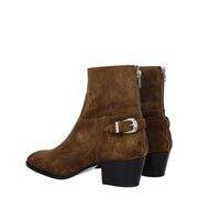 Celine Brown Leather Ankle Boots