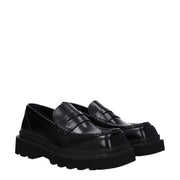 Dolce & Gabbana Black Leather Slip-On Loafers