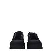 Jil Sander Black Fabric Platform Sneakers