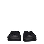 Givenchy Black Fabric Slippers