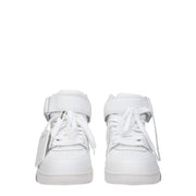 Off-White White Leather High Top Sneakers