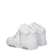 Off-White White Leather High Top Sneakers
