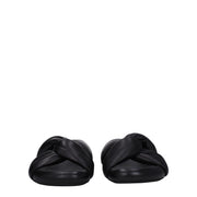 Marni Black Leather Slippers