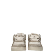 Palm Angels Beige Fabric Low Top Sneakers