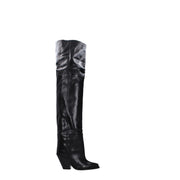 Isabel Marant Black Leather Over The Knee