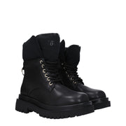 Versace Jeans Black Polyethylene Ankle Boots